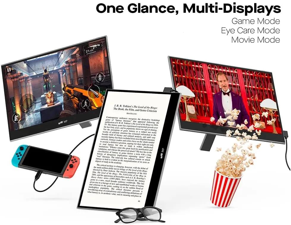 Mobile Pixels 101-1008P01 — Mobile Pixels Glance Pro Portable Monitor with Battery