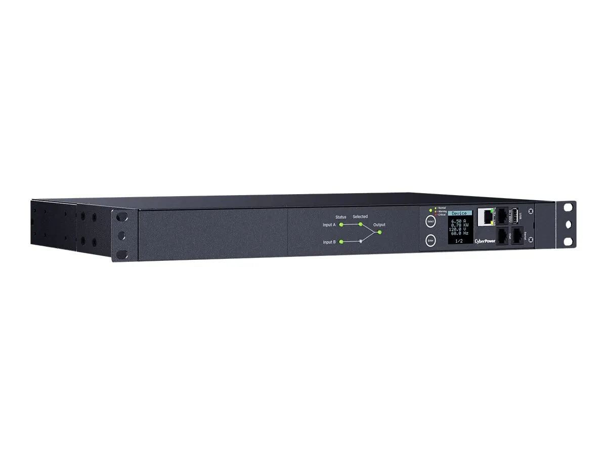 CyberPower PDU44001 — POWER DISTRIBUTION UNIT - 1U - 100 - 120 VAC - 10 X NEMA 5-15R - 12A - 3 YEAR WA