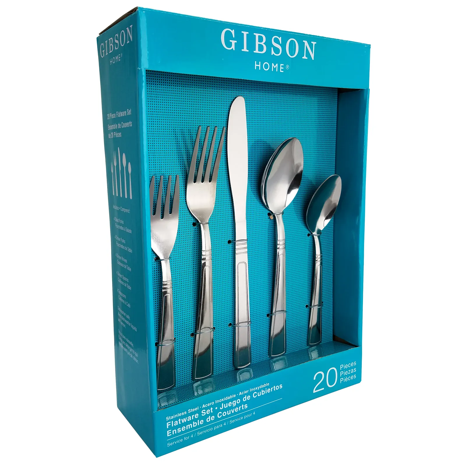 Gibson 80058.20 — Gibson Home Creston 20-Piece Flatware Set with Tumble Finish