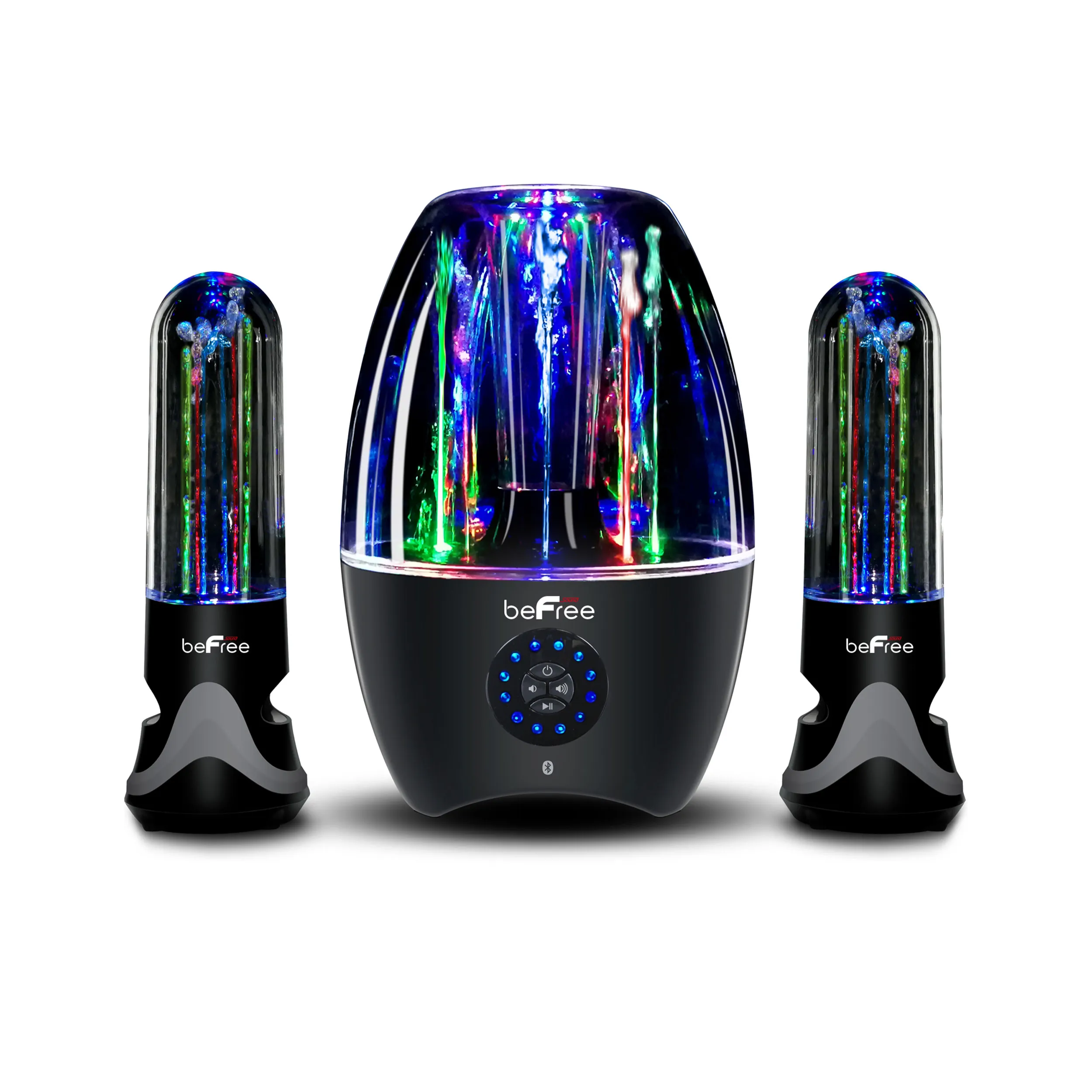 BeFree BFS-33X — beFree Sound 2.1 Channel Bluetooth Multimedia LED Dancing Water Sound System