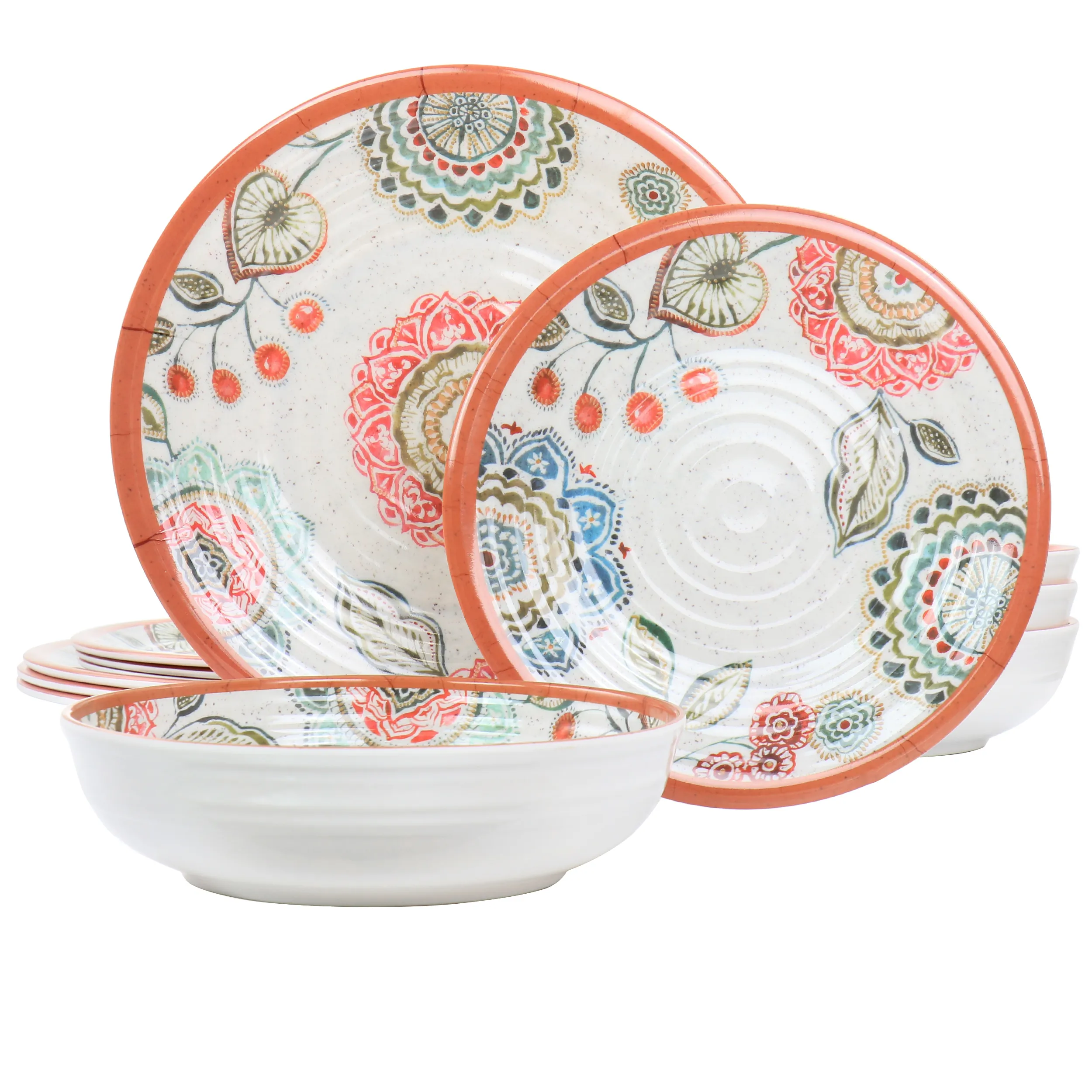 ELAMA EL-ESTER — Elama Ester 12 Piece Melamine Dinnerware Set