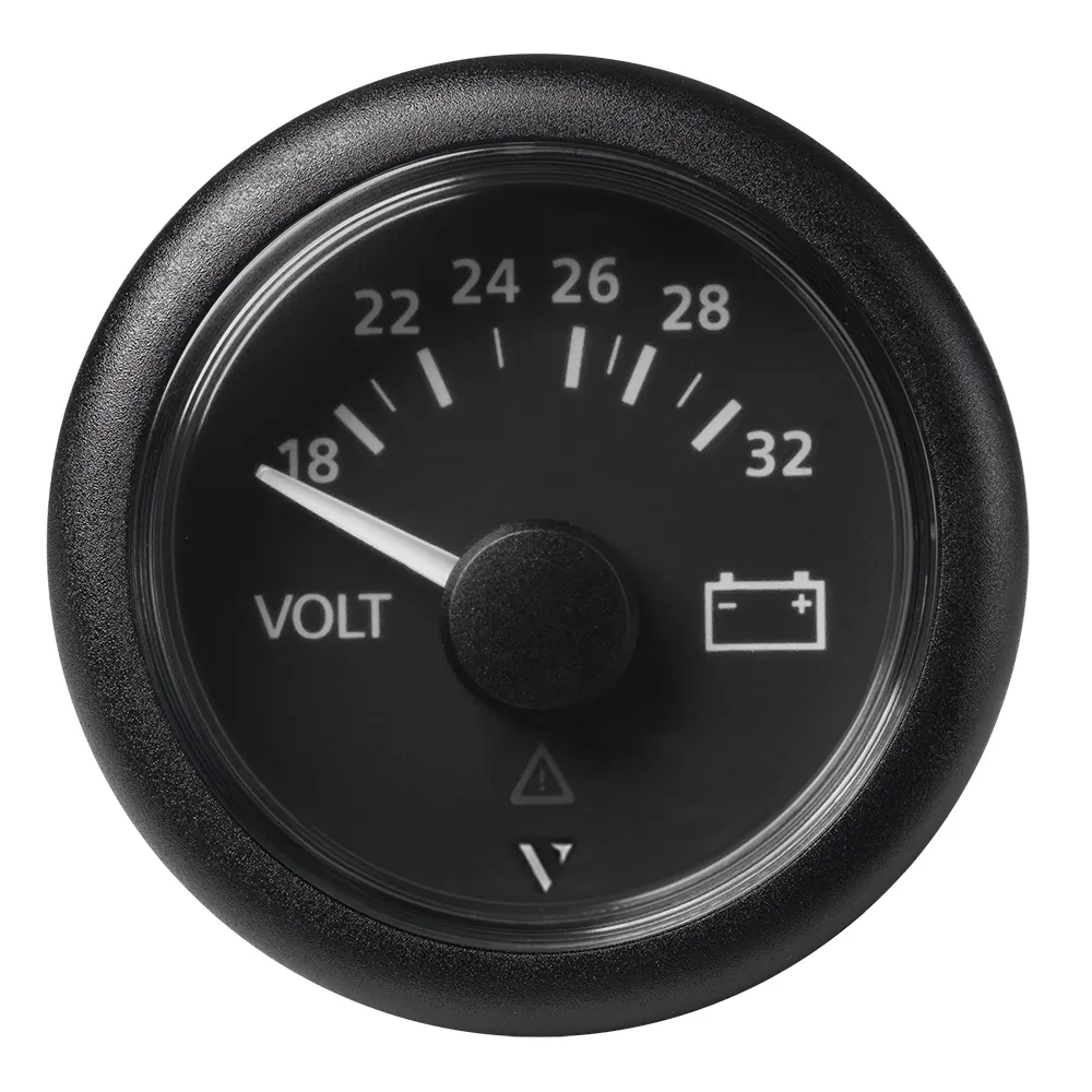 Veratron A2C59512458 — Veratron 52mm Viewline Voltmeter - Black Dial 18-32V