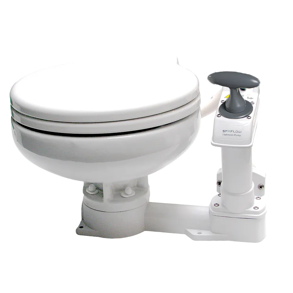 Johnson Pump CW68745 — Johnson Pump AquaT Manual Marine Toilet - Super Compact