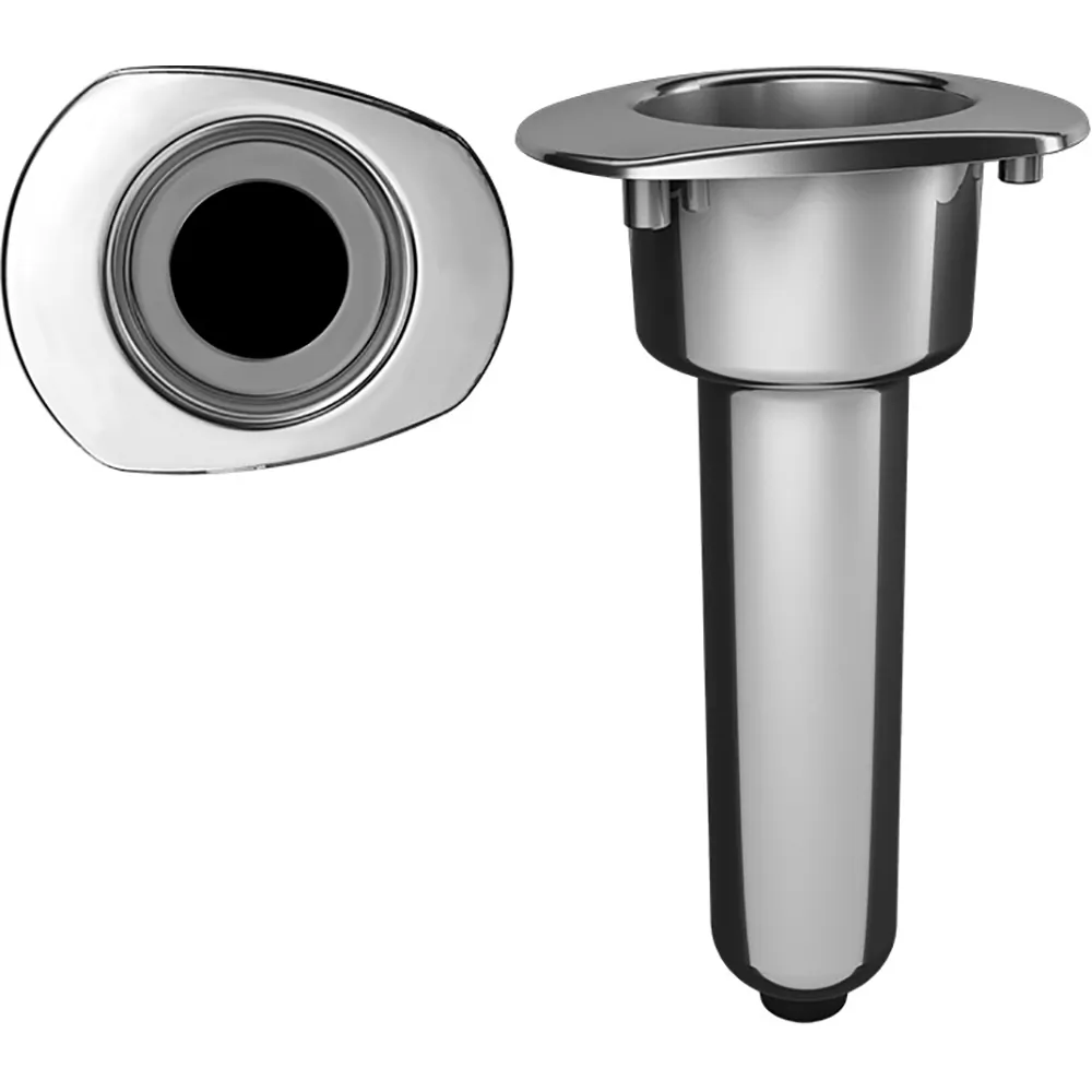 Mate Series C2000DS — Screwless Stainless Steel Oval Top Rod & Cup Holder with Drain