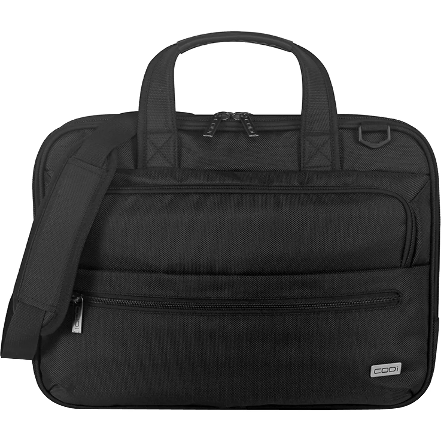 CODi FOR302-4 — CODi Fortis 14.1" Polyester PU PVC Laptop Briefcase, Black (FOR302-4)
