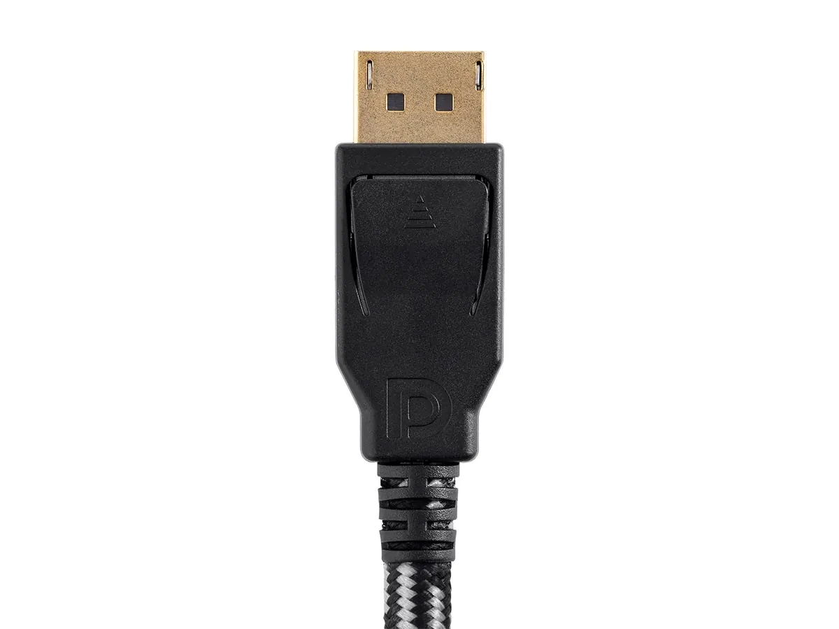 Monoprice 37920 — MONOPRICE BRAIDED DISPLAYPORT 1.4 CABLE_ 6FT_ GRAY