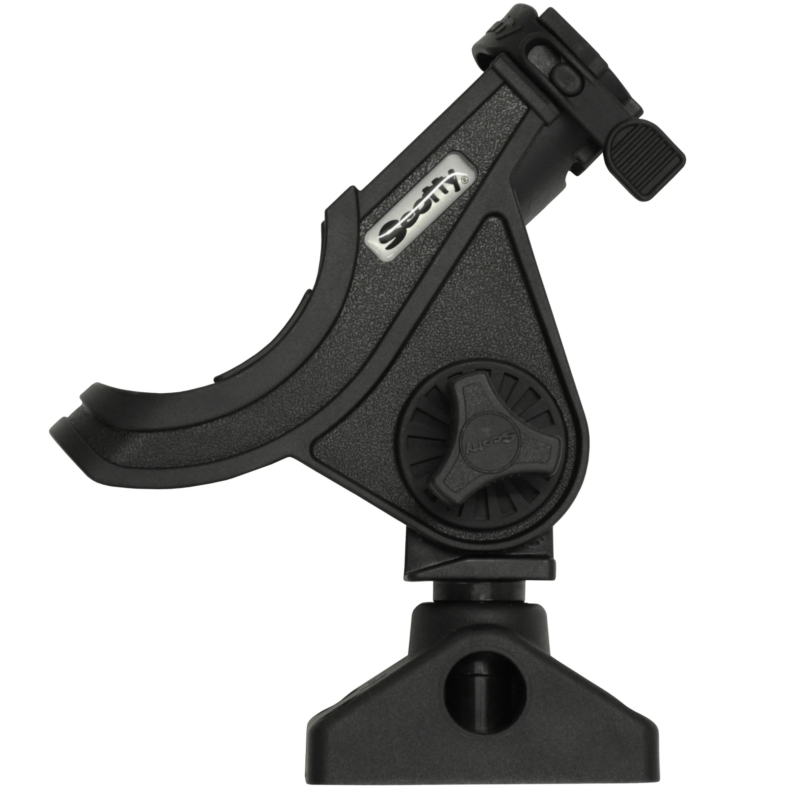 Scotty Fishing 280-BK — Scotty 280 Bait Caster/Spinning Rod Holder w/241 Deck/Side Mount - Black