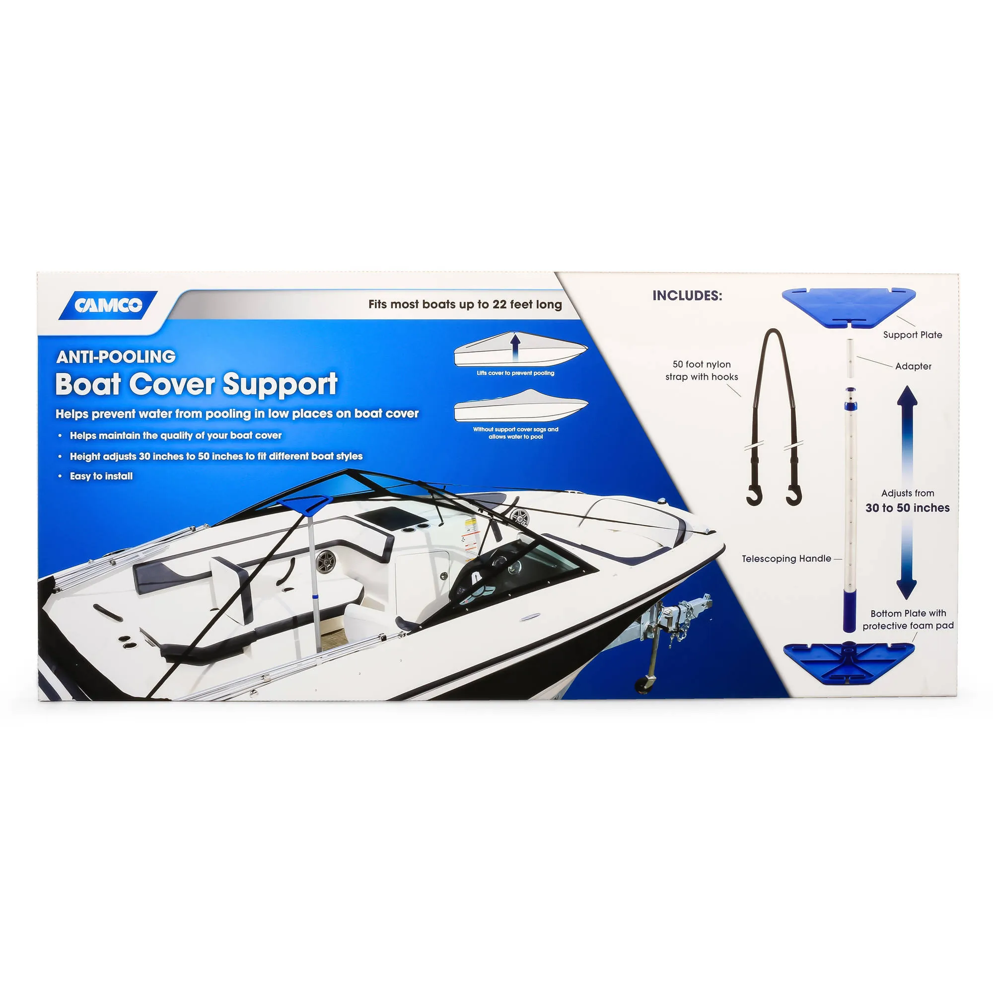 Camco 41970 — Camco Telescoping Boat Cover Support System