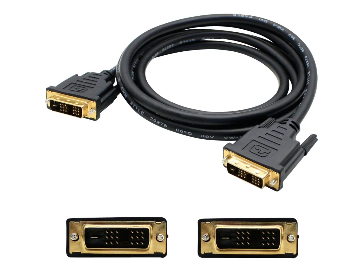 ADDON DVID2DVIDSL6F — ADDON 1.82M (6.00FT) DVI-D SINGLE LINK (18+1 PIN) MALE TO MALE BLACK CABLE