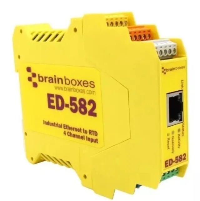BRAINBOXES ED-582 — Ethernet to RTD Temperature Sensor Module -22?F to +176?F