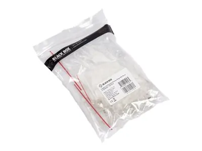 BLACK BOX CORPORATION FMTP6A-CL-100PAK — CAT6A MODULAR RJ-45 PLUG WITH LOAD BAR AND CLEAR SNAGLESS STRAIN RELIEF BOOT - U