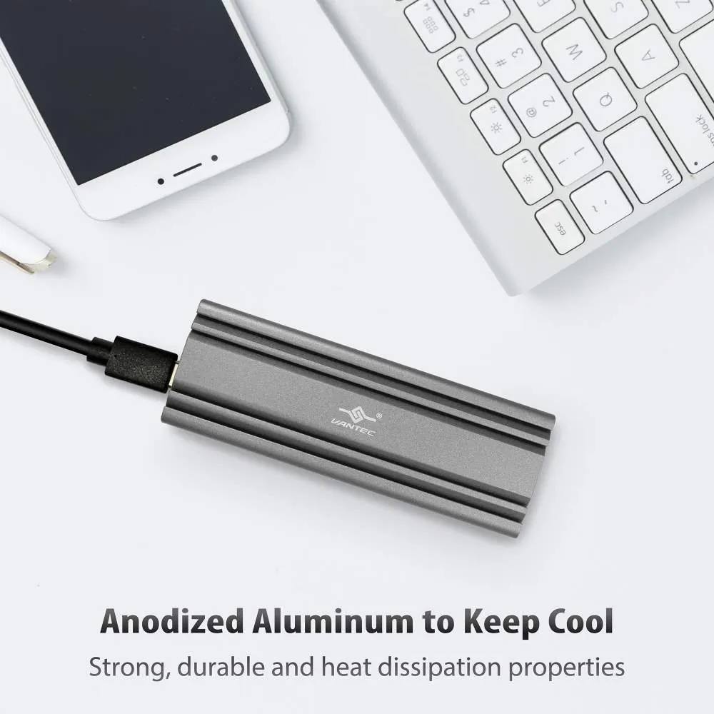 VANTEC NST-206C3-SG - Vantec M.2 NVMe SSD to USB 3.1 Type C Enclosure