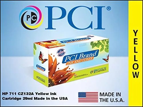 PCI CZ132A-PCI — PCI BRAND ECO-FRIENDLY REMAN HP 711 CZ132A YELLOW INK CARTRIDGE FOR HP DESIGNJET