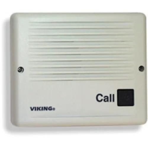 Viking Electronics VK-W-2000A-EWP — Vandal and Impact Resistant Handsfree Doorbox UV Stable Light Gray Plastic Chassis Surface Mount Only with Enhanced Weather Protection (EWP)