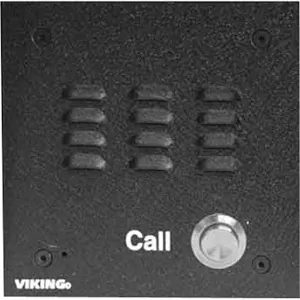 Viking Electronics VK-W-1000 — Vandal Resistant Handsfree Doorbox Black Powder Painted Aluminum Faceplate Flush Mount with the included Rough-In Box or Surface Mount with an Optional VE-5x5