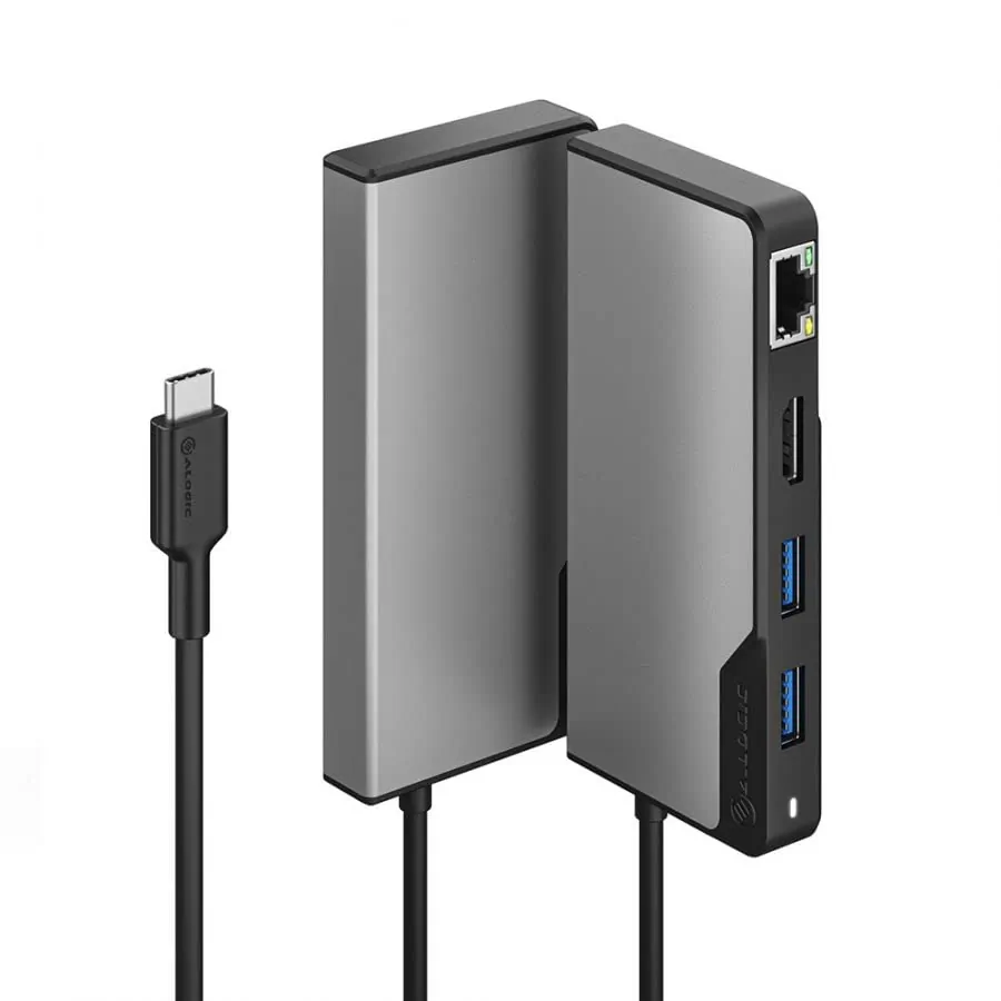 ALOGIC UCFUPRGEV2-SGR — ALOGIC USB-C Fusion Alpha 5-in-1 Hub with HDMI & Ethernet