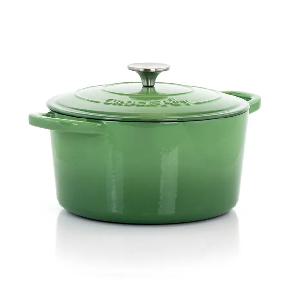 CROCK-POT 127802.02R — Crock-Pot Artisan 2 Piece 5 Quarts Enameled Cast Iron Dutch Oven in Pistachio Green