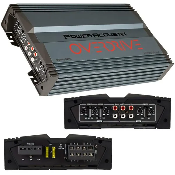 POWER ACOUSTIK OD41300 — Power Acoustik Overdrive 1300W Class A/B 4 Channel Amp