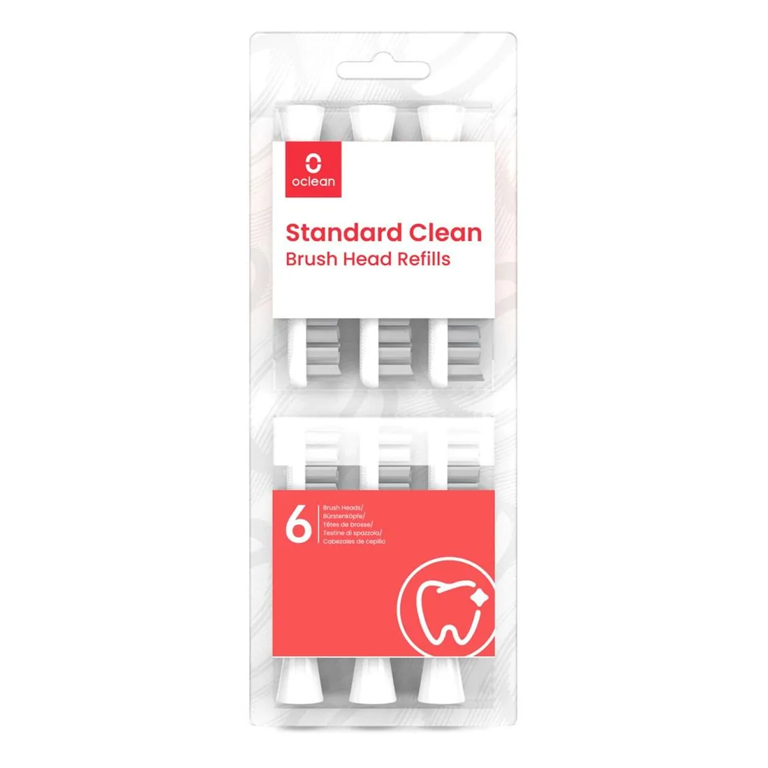 OCLEAN OCL-STD-CLEAN-6PK - Standard Clean Brush Heads 6-pack