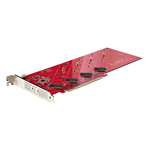 STARTECH QUAD-M2-PCIE-CARD-B — QUAD M.2 PCIE ADAPTER CARD ENABLES INSTALLATION OF 4X PCIE M.2 SSDS (NVME/AHCI)