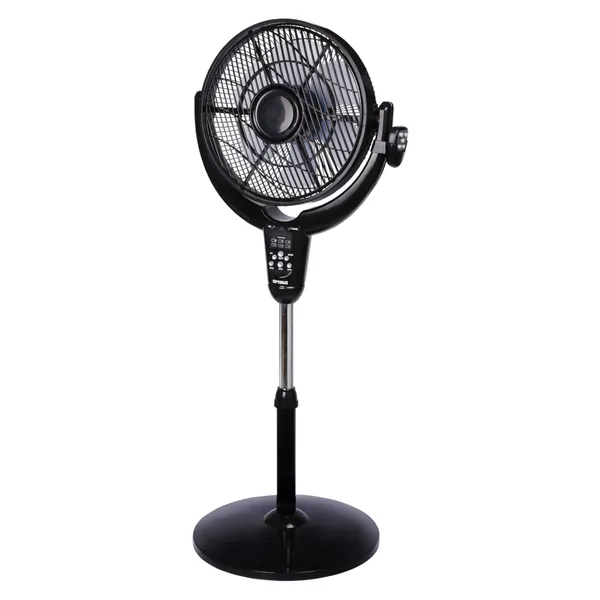 OPTIMUS F-7508 — Optimus 14 Inch Louver Rotating Oscil Pedestal Air Circulator with Remote, LED and Timer