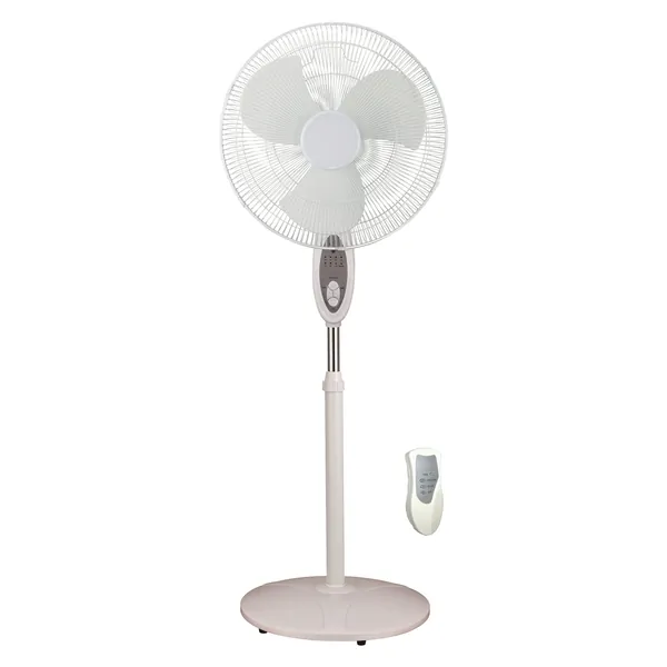 OPTIMUS F-1672WH — Optimus 16 in. Oscillating Stand Fan with Remote Control