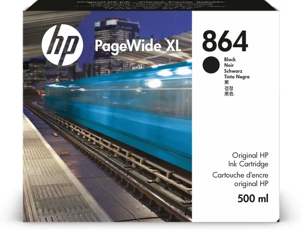 HP Hewlett Packard 3ED86A - HP 864 500ml Pagewide XL Ink Cartridge Balck 3ED86A