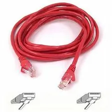 Belkin A3L791-03-RED-S — BELKIN PATCH CABLE SNAGLESS - MALE LEFT GENDER - MALE RIGHT GENDER - RJ-45 RIGHT