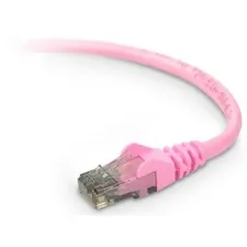 Belkin A3L980-30-PNK-S — PATCH CABLE - UNSHIELDED TWISTED PAIR (UTP) - MALE LEFT GENDER - MALE RIGHT GEND