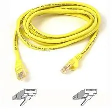 Belkin A3L791-03-YLW-S — PATCH CABLE - UNSHIELDED TWISTED PAIR (UTP) - MALE LEFT GENDER - MALE RIGHT GEND