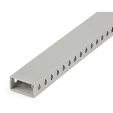 STARTECH CBMWD5025 — Cable Management Raceway with Cover 2"(50mm)W x 1"(25mm)H, 6.5ft(2m) length, 3/8"(8mm) Slots, Wall Wire Duct, UL Listed - Cable management raceway to organize network/power cords - Solid Single channel wire hider/concealer kit - Surface/Wall mount wiring duct system - Product (LxWxH) 6.5ft x 2" x 1" - Max 25 Cables - 186F (86C) VST - Sturdy warp-proof PVC UL 94V-0