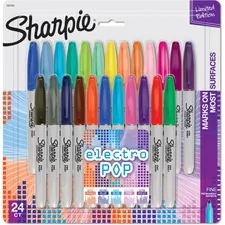 Newell Brands SAN 1927350 — Sharpie Fine Point Permanent Marker - Bullet Marker Point Style - Multi Alcohol Based Ink - Plastic Barrel - 24 / Pack