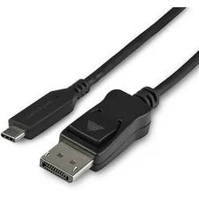 STARTECH CDP2DP141MB — 3.3ft/1m USB C to DisplayPort 1.4 Cable Adapter - 8K/5K/4K USB Type C to DP 1.4 Monitor Video Converter Cable - HDR/HBR3/DSC - USB-C to DisplayPort 1.4 cable with HDR/DisplayHDR/HBR3/DSC/HDCP 2.2/1.4; 8K 60Hz/4K 120Hz/1080p - USB-C to DP adapter cable tested for 8K performance r USB-C DP Alt Mode/TB3 devices - Driverless setup (Windows/MacOS/iPadOS/Linux/Chrome OS/Android)