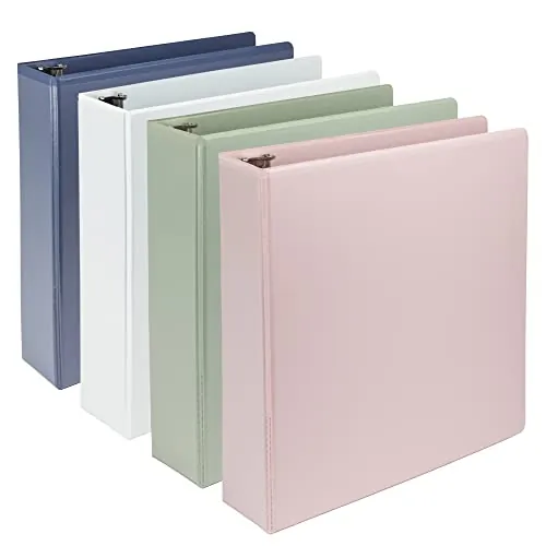 Samsill MP46969 — Eco-Friendly Biobased 2" D-Ring Binders 4-Pack