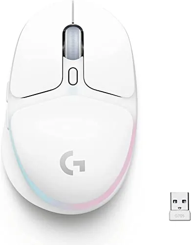 Logitech 910-006365 — G705 WIRELESS GAMING MOUSE - OFF WHITE