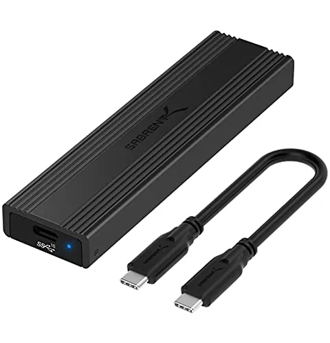 Sabrent EC-SNVE — USB 3.2 Type-C Tool-Free Enclosure for M.2 SSDs