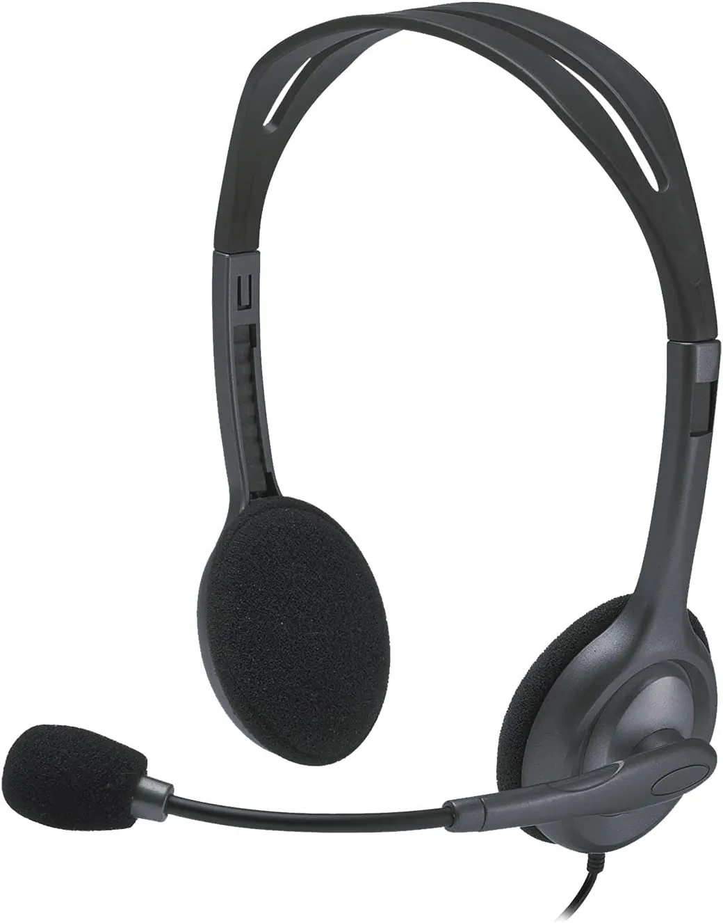 Logitech 981-000999 — LOGITECH H111 WIRED 3.5 MM HEADSET WITH MICROPHONE FOR EDUCATIONAL USE - BLACK