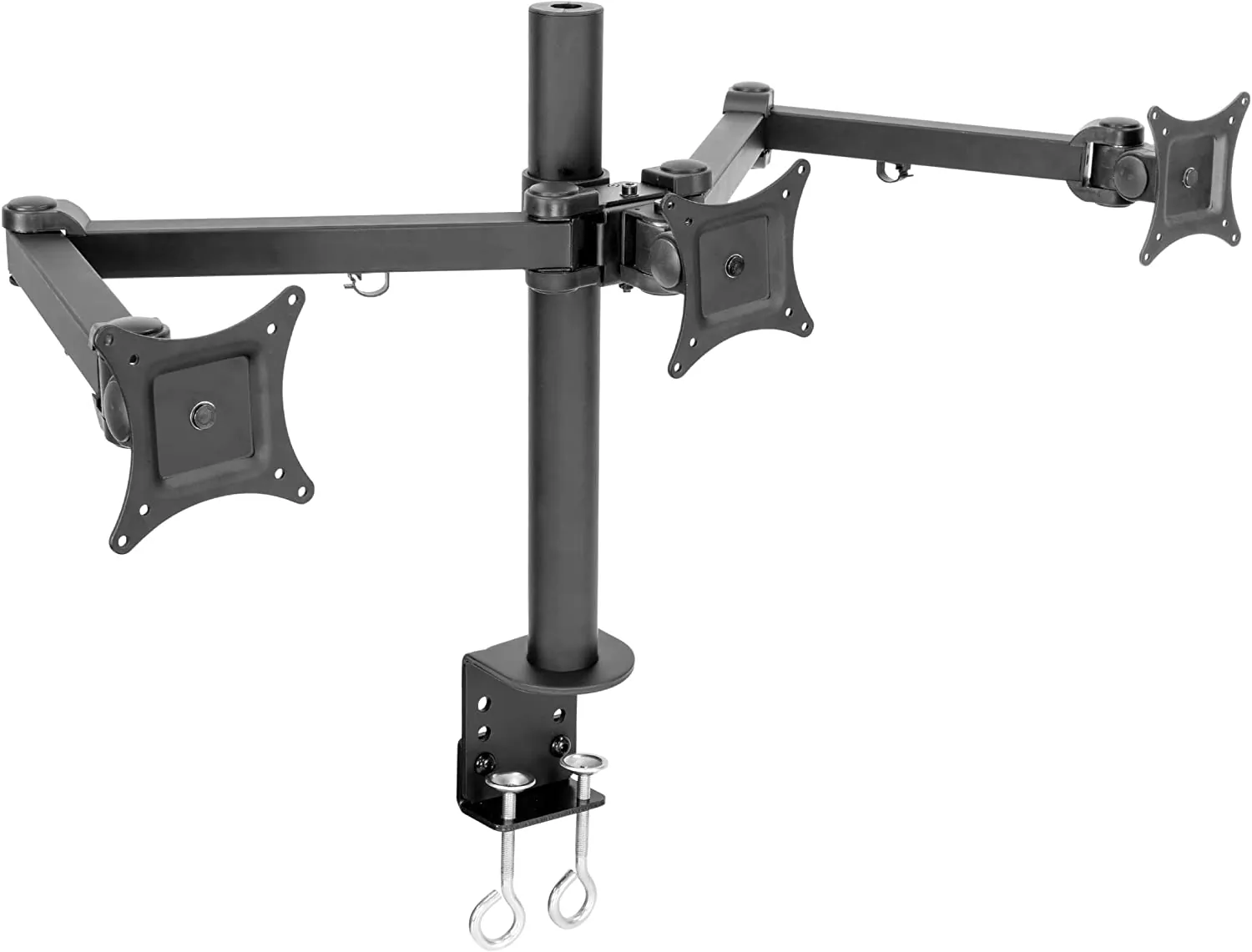 MountIt MI-1753 — MOUNT-IT Triple Arm Horizontal Monitor Stand for 3 Screens