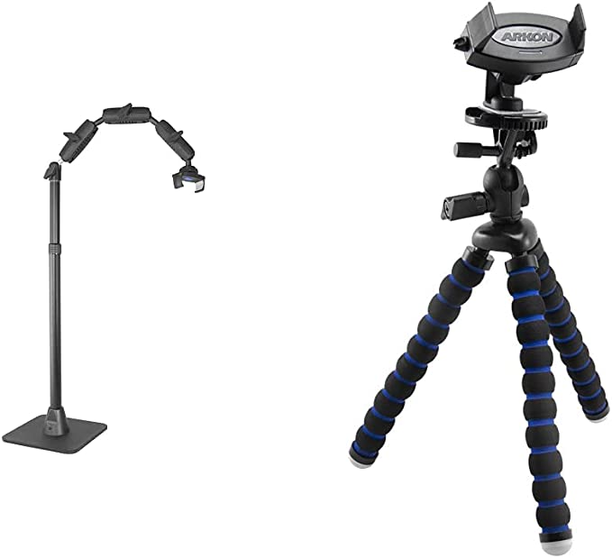 Arkon Mounts HD8RV29 - Arkon Pro Phone Stand Black Retail - HD8RV29 & iPhone Tripod