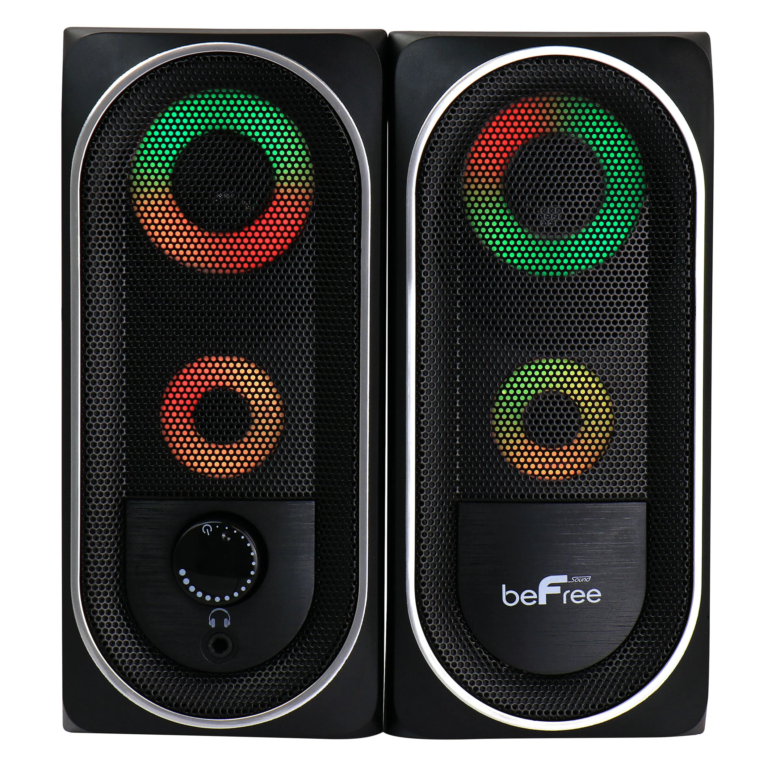 BeFree BFS-06 — beFree Sound 2.0 Computer Gaming Speakers with LED RGB Lights