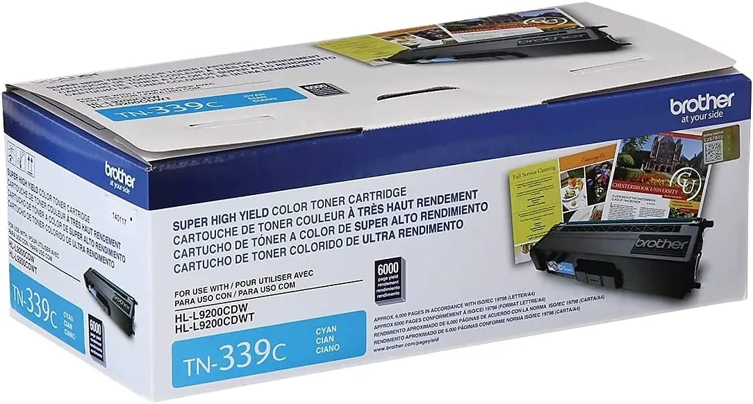 Brother TN339C — Brother TN339C Super High Yield Cyan Toner Cartridge - Laser - Super High Yield - 6000 Pages - Cyan - 1 Each