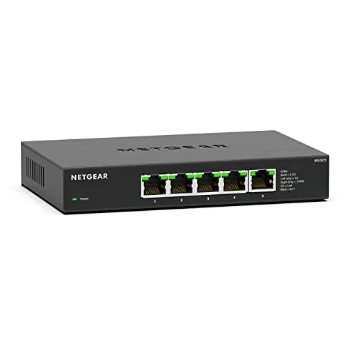 NETGEAR MS305-100NAS — 5-Port Unmanaged 2.5G Ethernet Switch for High-Speed Networking