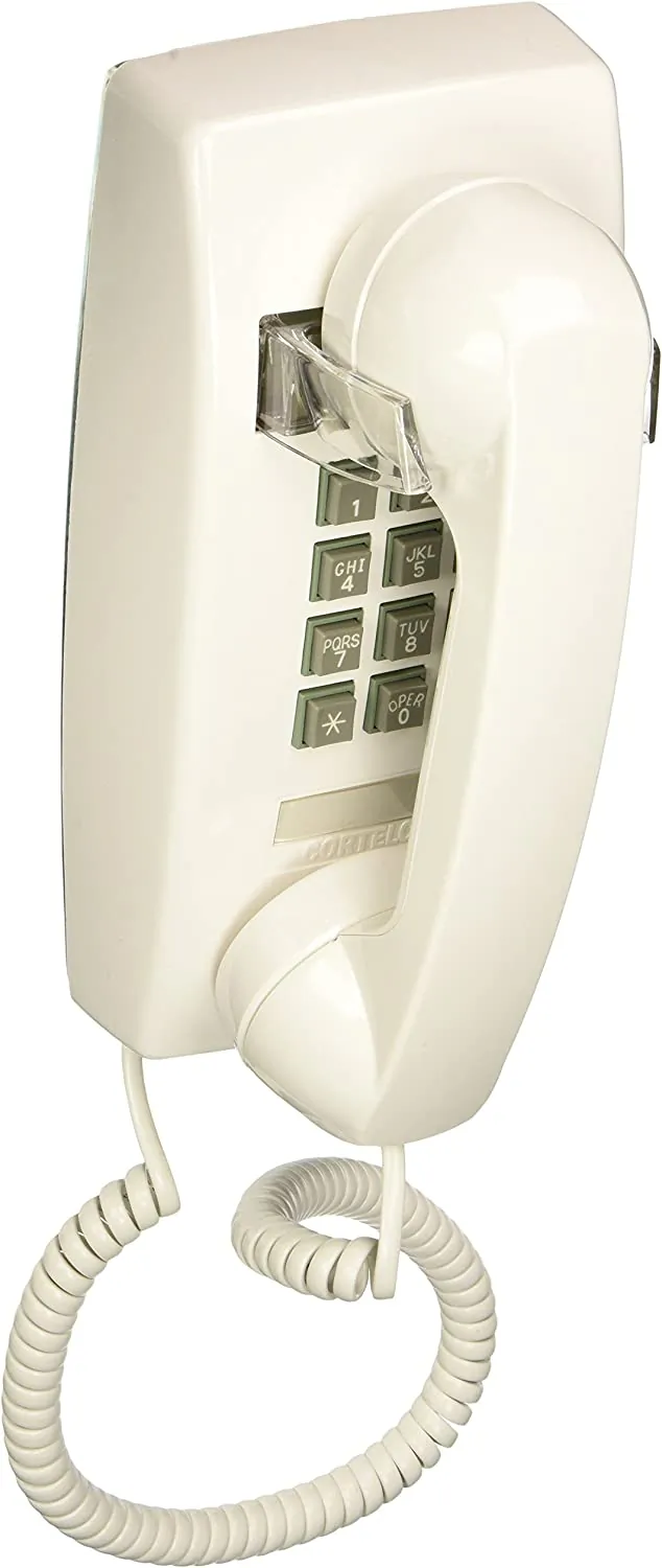Cortelco ITT-2554-V-WH — Cortelco 255415-VBA-20M Single Line White Wall Telephone