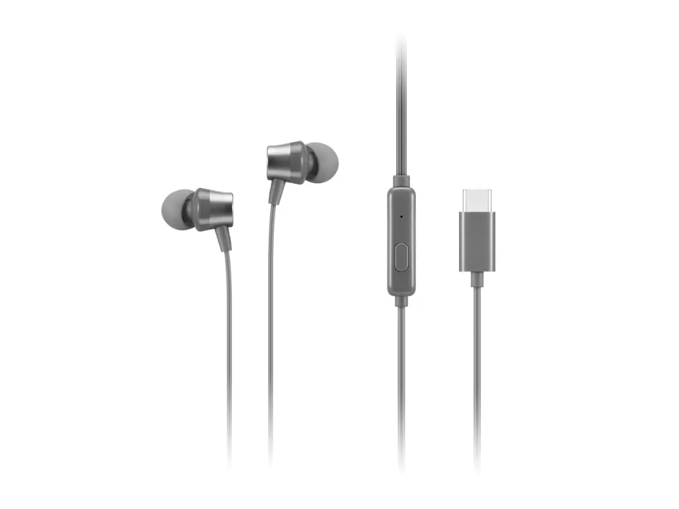 LENOVO GXD1J77353 - Lenovo 300 USB-C Wired In-Ear Headphones - Grey