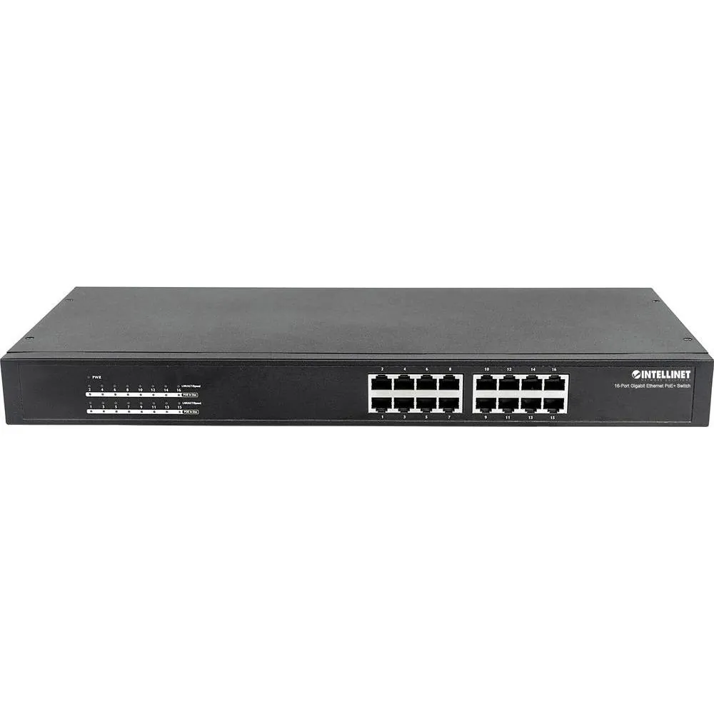 INTELLINET NETWORK SOLUTIONS 560993 - 16-Port Gigabit PoE+ Rackmount Switch