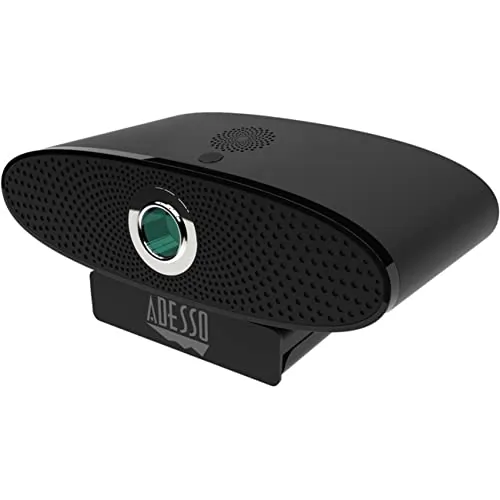 Adesso CYBERTRACKC100 — 4K ULTRA HD USB WEBCAM WITH 4X ZOOM, WITH BUILT-IN 3W-2 SPEAKER, MICROPHONE, ADJ