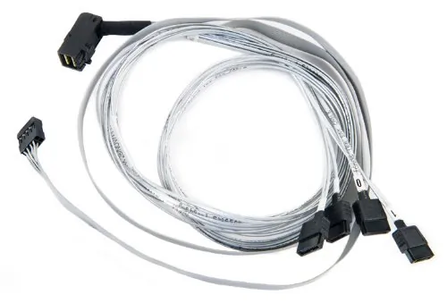 ADAPTEC 2280000-R — Adaptec Cable 2280000-R 0.8m RA miniSAS SCSI SFF-8643 to 4 x1Serial Fan -Out Bare