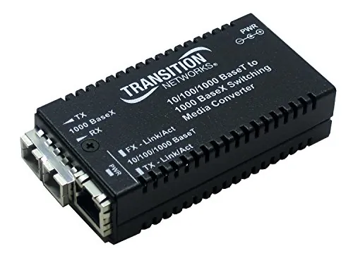 Lantronix M/GE-PSW-SX-01-NA — MINI MEDIA CONVERTER 10/100/1000B-T TO 1000B-SX SC MM W/ -NA POWER SUPPLY