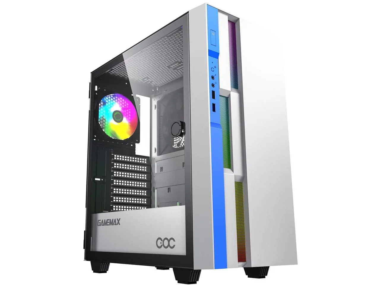 GAMEMAX Brufen C3 WB - GAMEMAX Brufen C3 WB Mid Tower Case with Tempered Glass