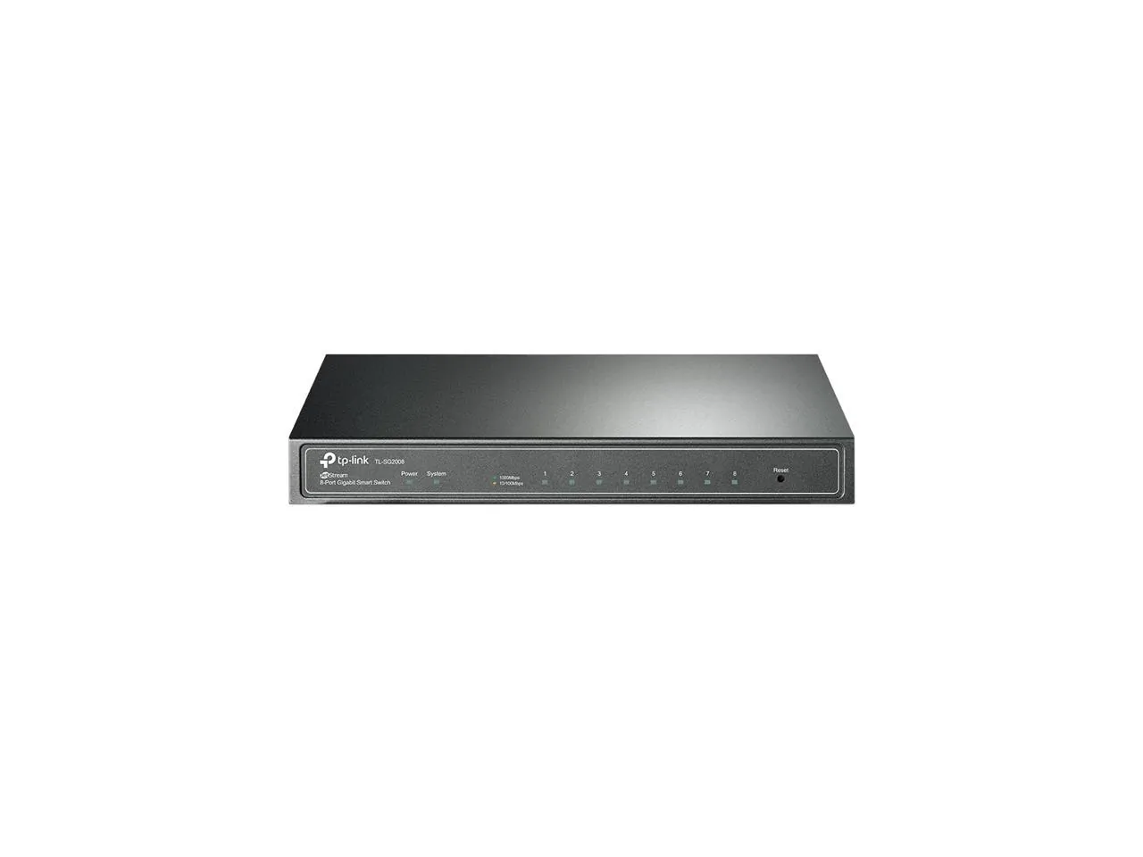 TPLINK SG2008 — TP-LINK GIGABIT SMART SWITCH TL-SG2008 IS EQUIPPED WITH 8 GIGABIT RJ45 PORTS. TH